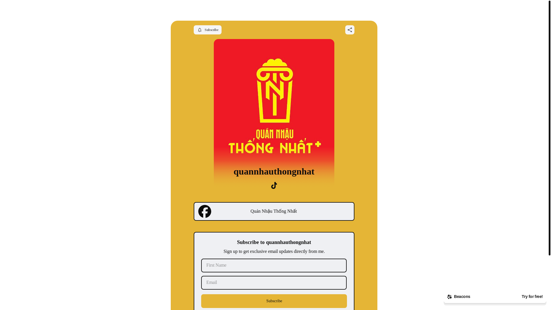 website screenshot of https://quannhauthongnhat.com/
