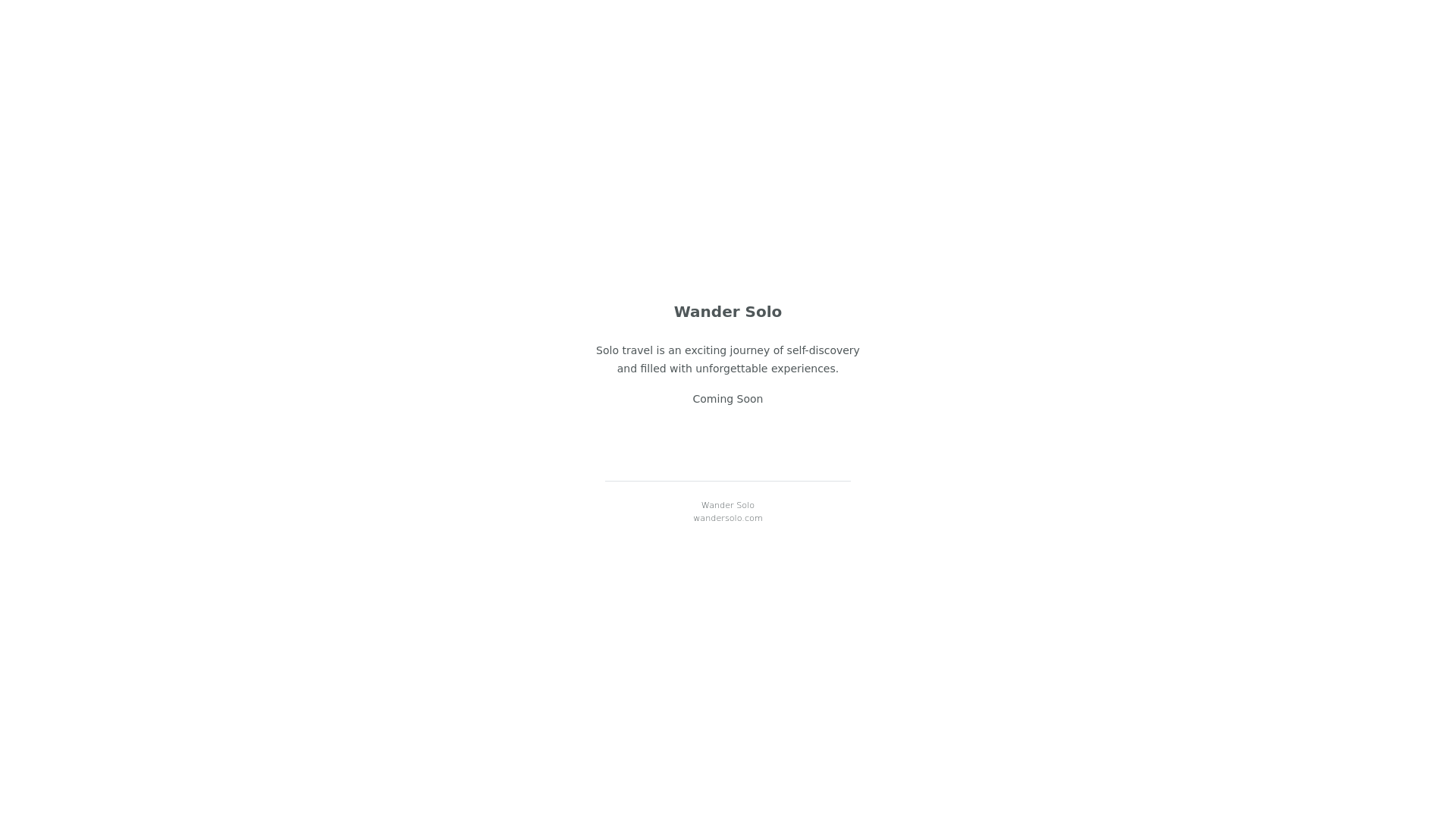 website screenshot of https://wandersolo-holding.pages.dev/