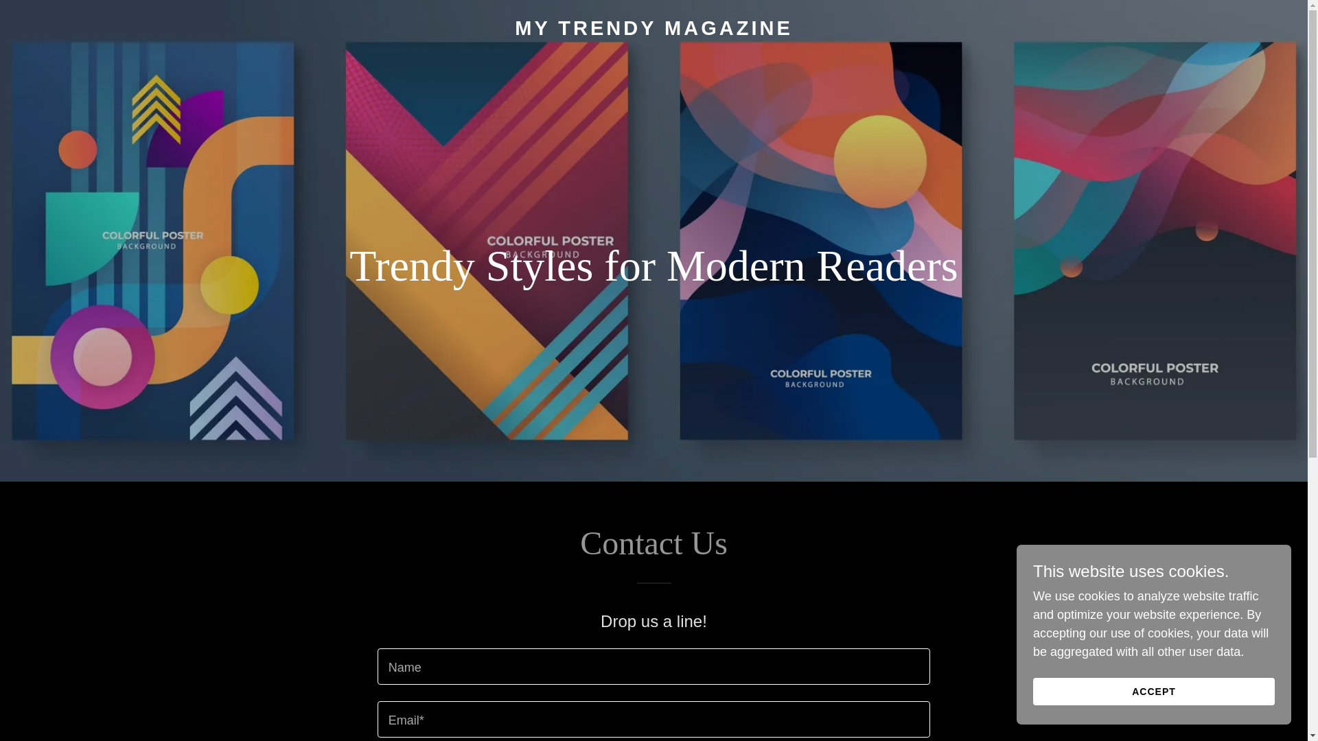 website screenshot of https://mytrendymagazine.com/