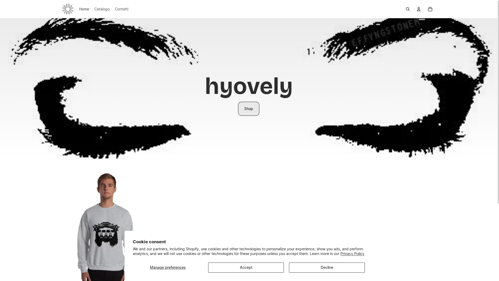 website screenshot of https://hyovely.com/