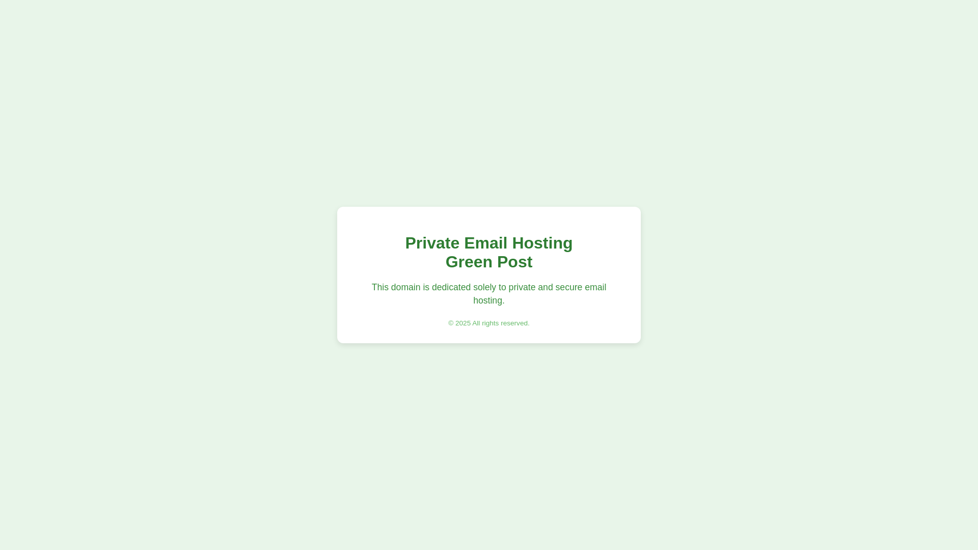 website screenshot of https://greenpost.pages.dev/