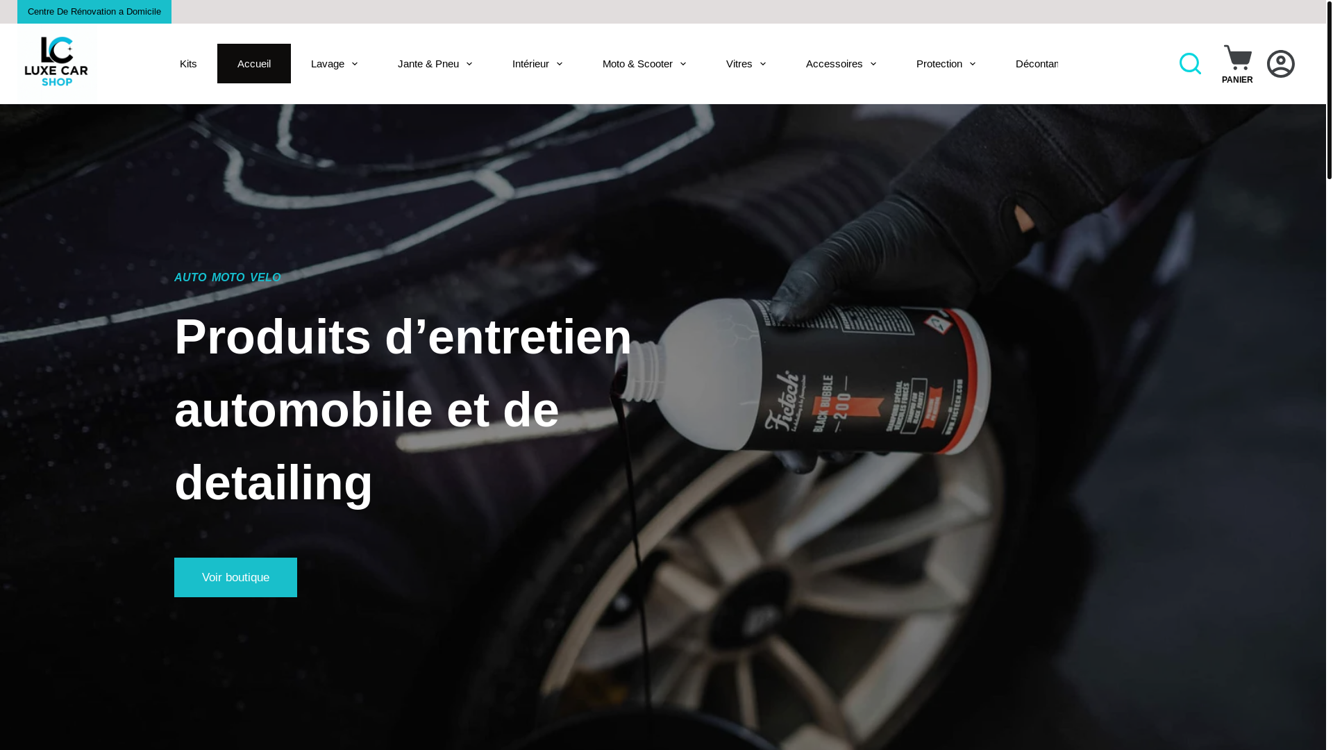 website screenshot of https://luxecar-shop.fr/