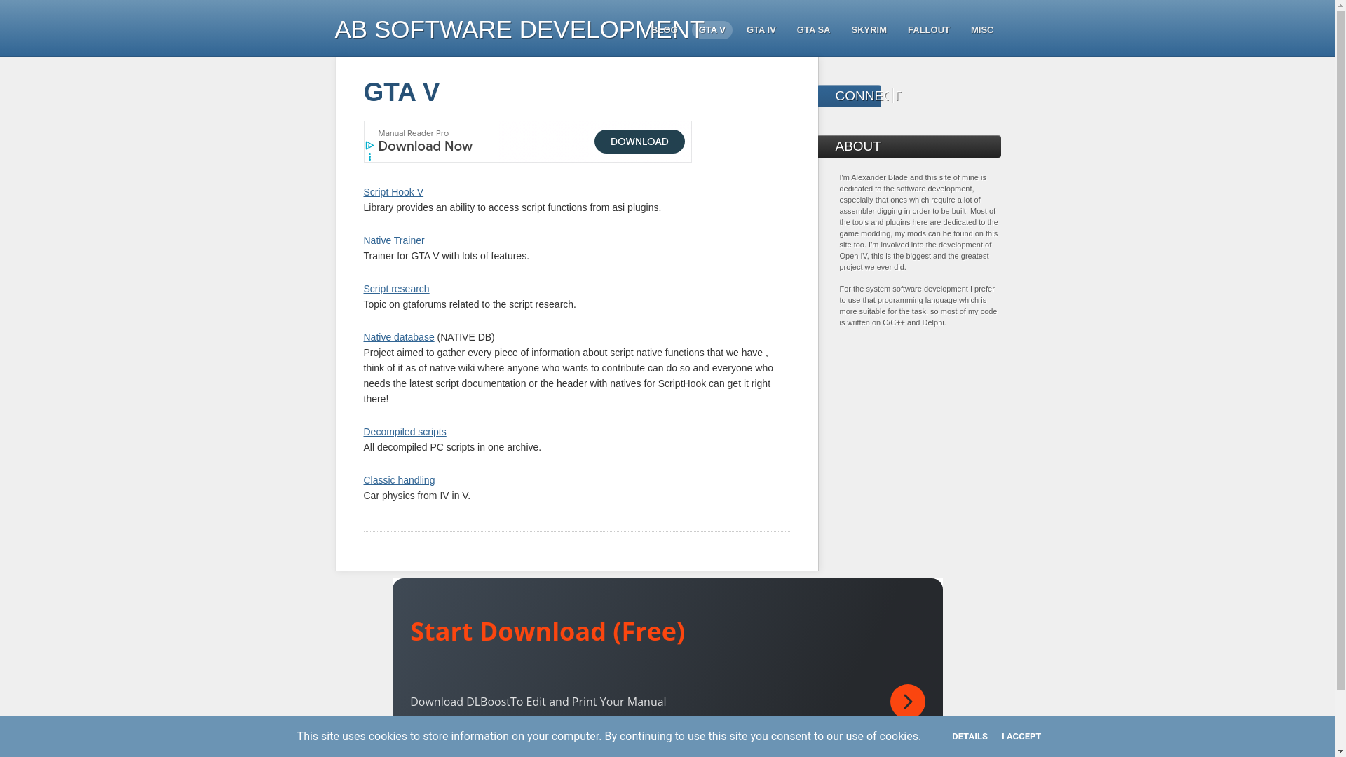 website screenshot of http://www.dev-c.com/gtav/