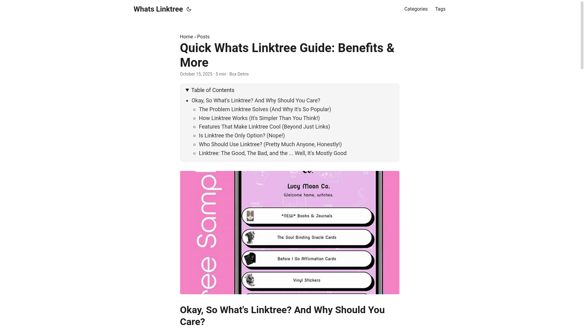 website screenshot of https://whats-linktree.pages.dev/