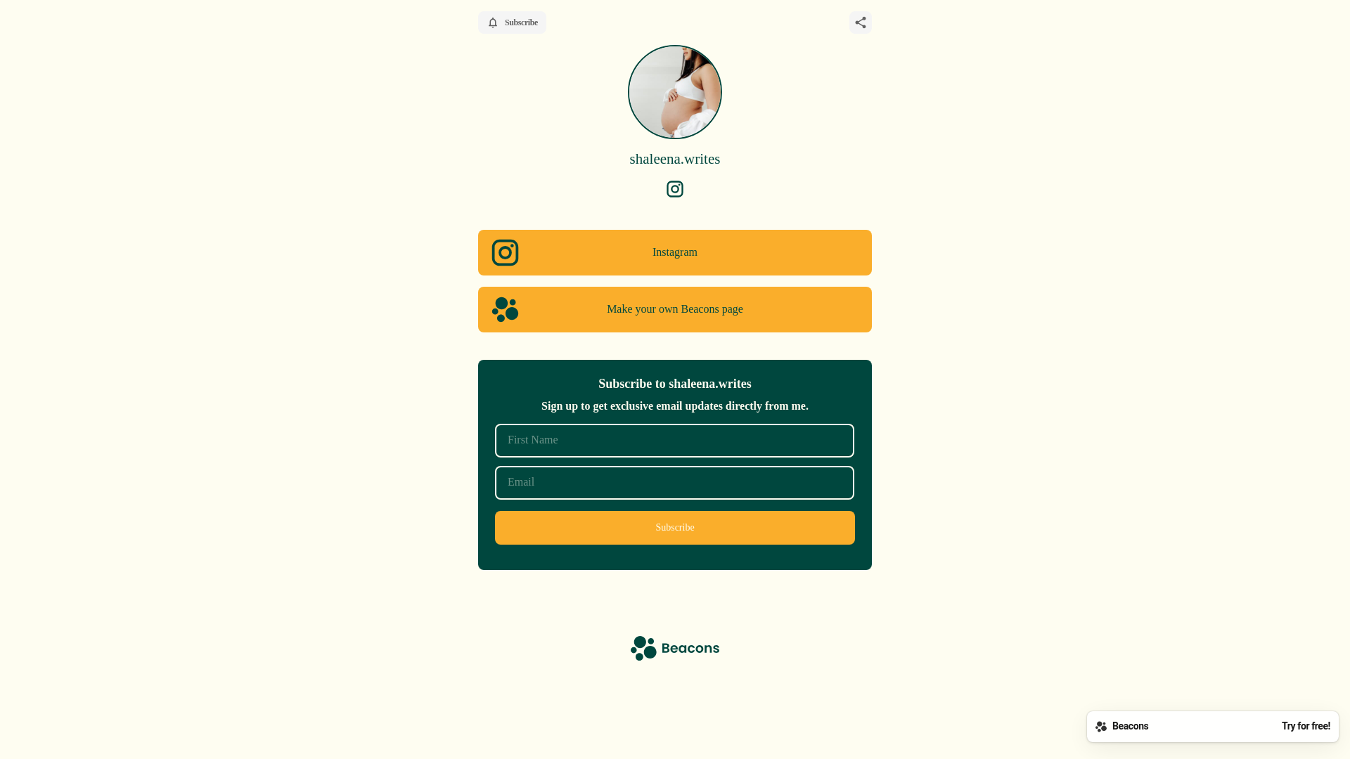 website screenshot of https://shaleenachowdhary.com/