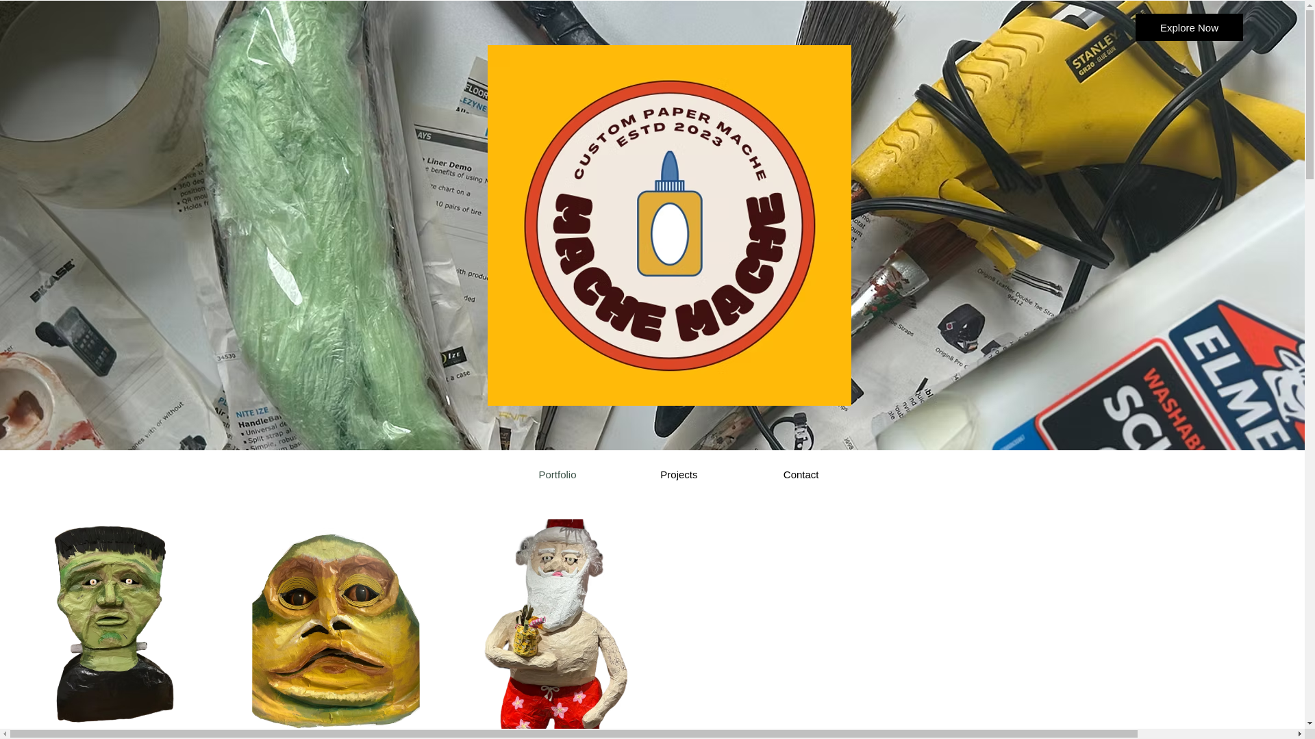 website screenshot of https://potatopapiermache.com/