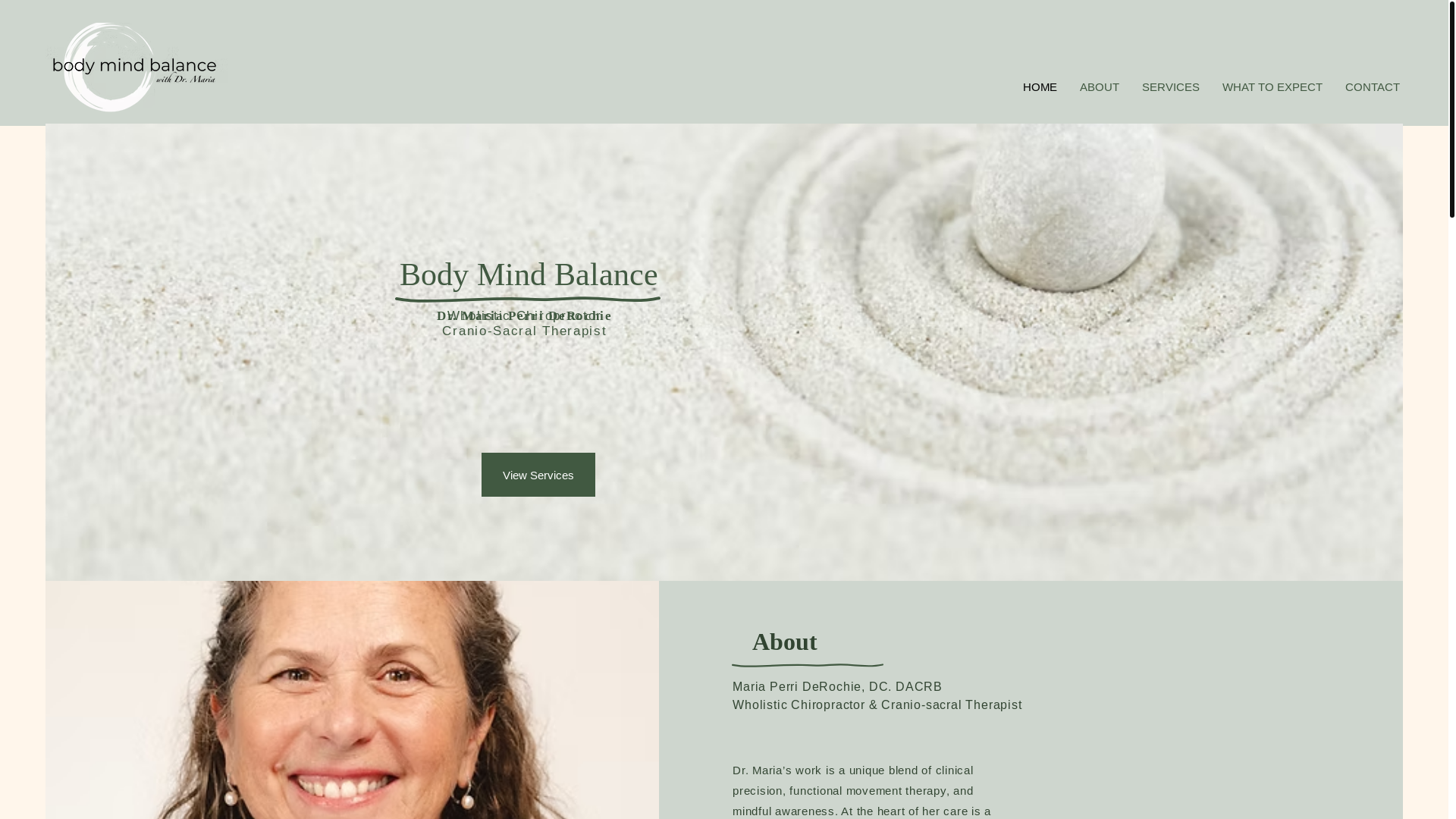 website screenshot of https://bodymindbalancewithdrmaria.com/