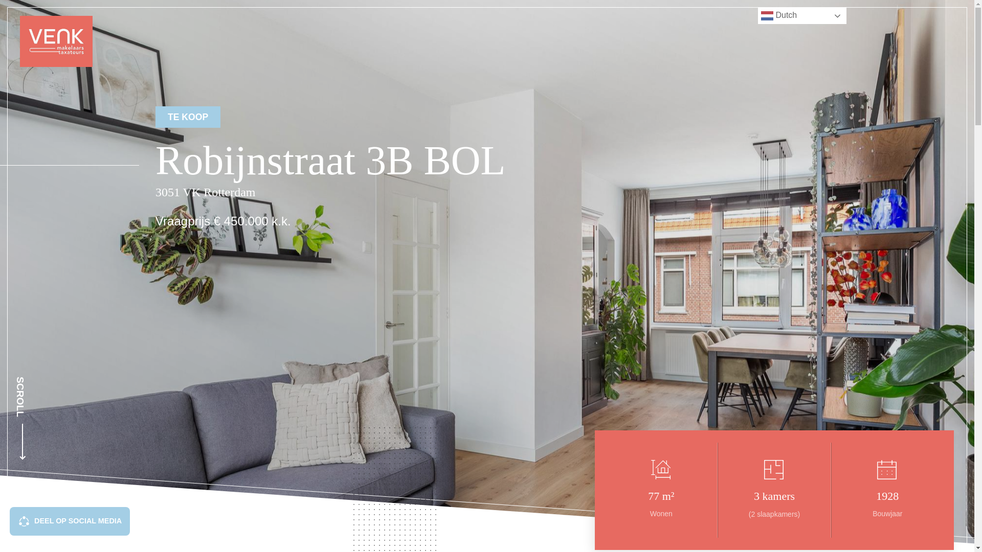 website screenshot of https://robijnstraat3bbolrotterdam.nl/