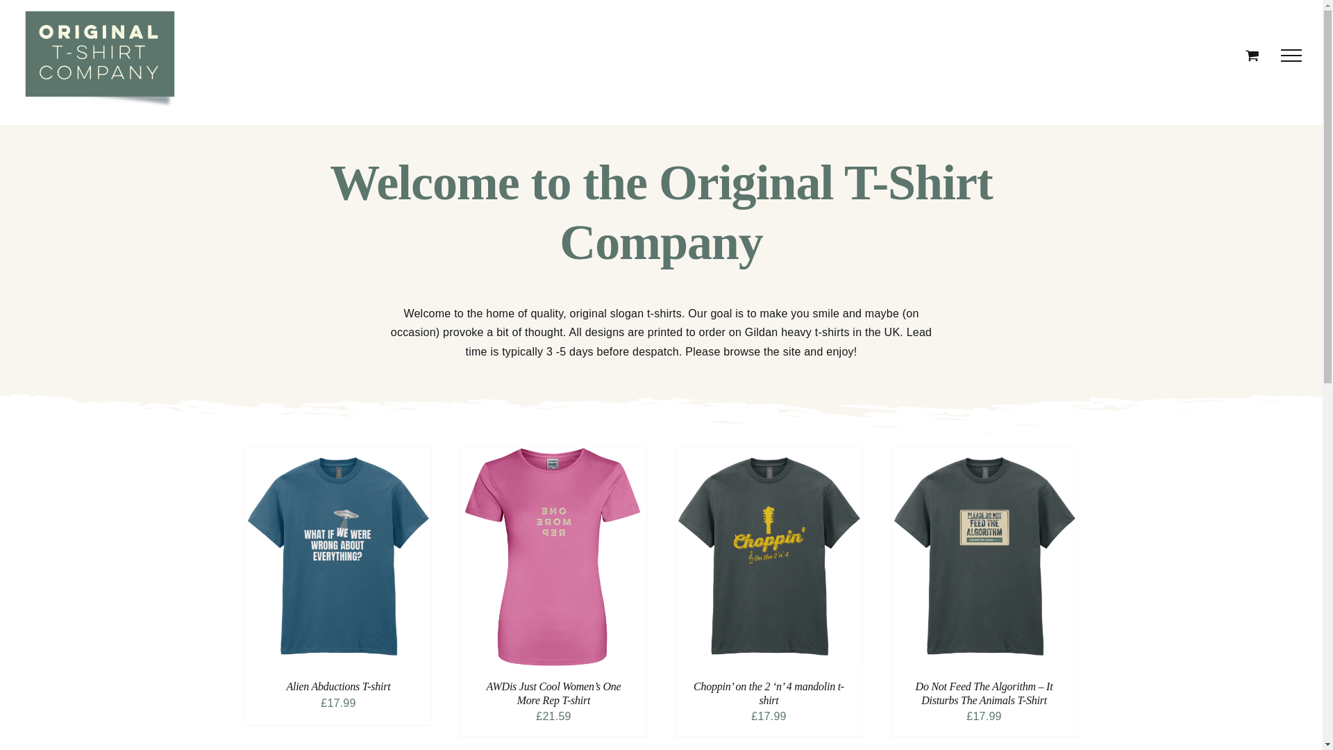 website screenshot of https://the-original-t-shirt-company.com/
