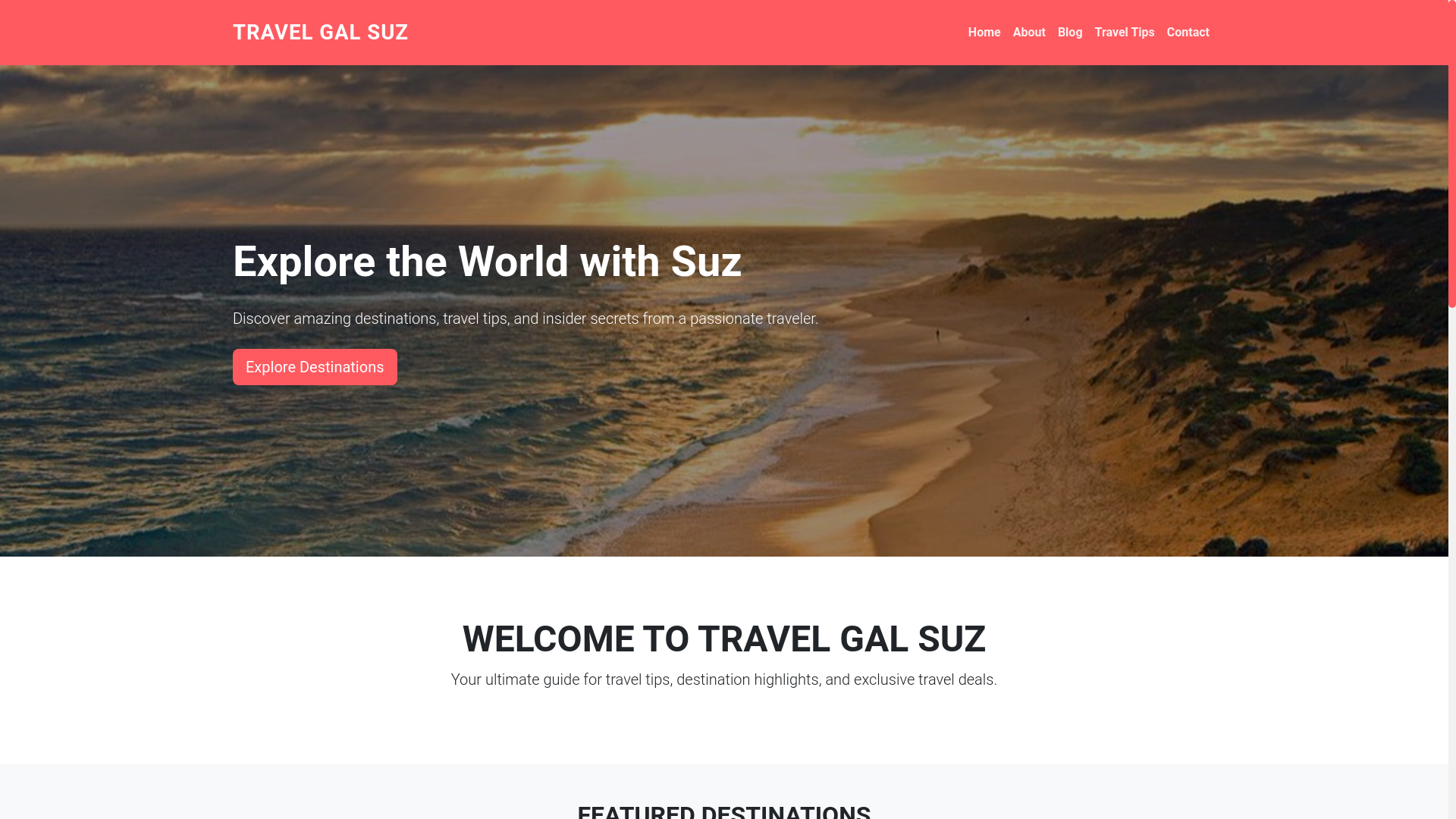 website screenshot of https://travelgalsuz.pages.dev/