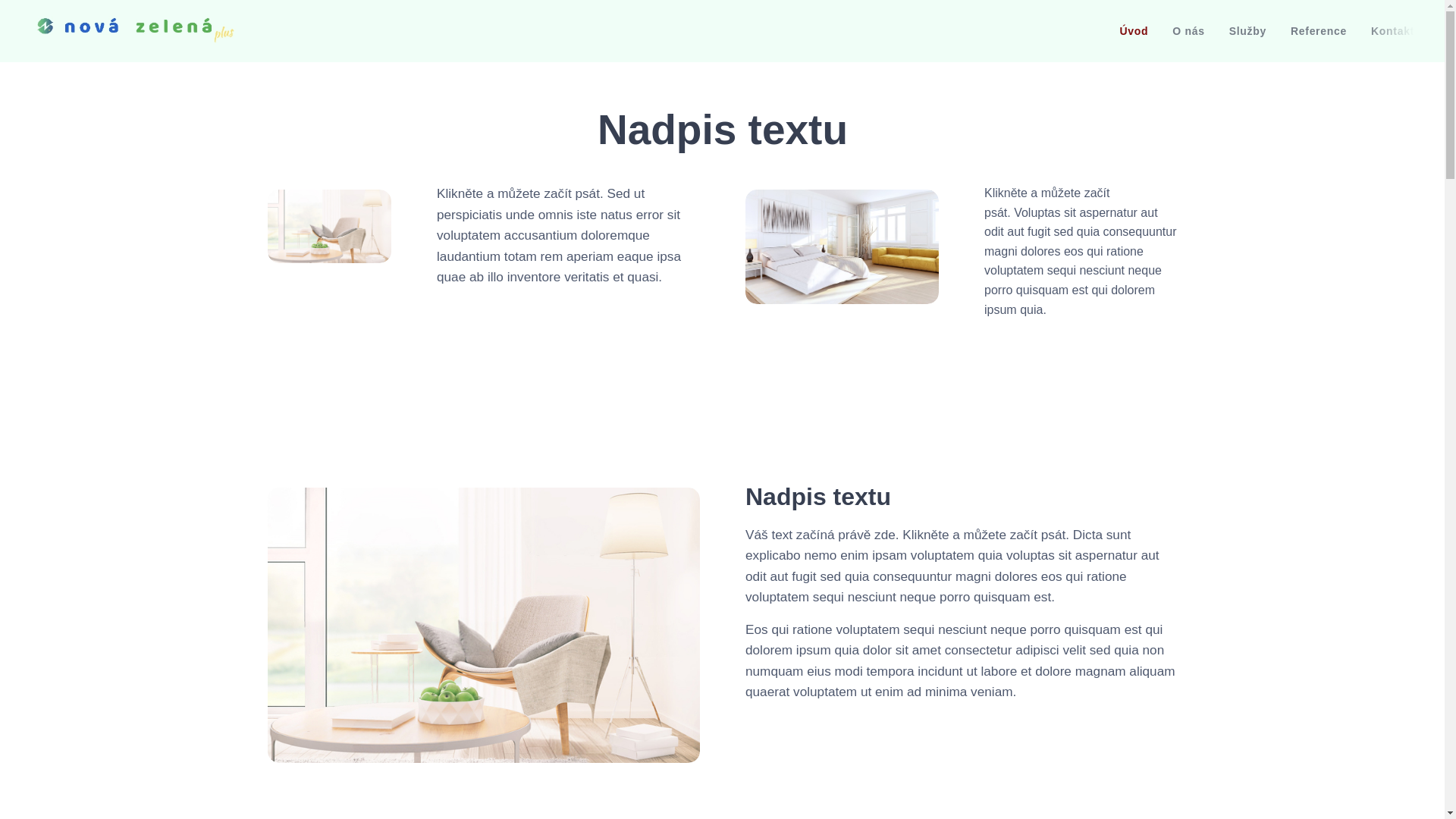 website screenshot of https://novazelenaplus.cz/
