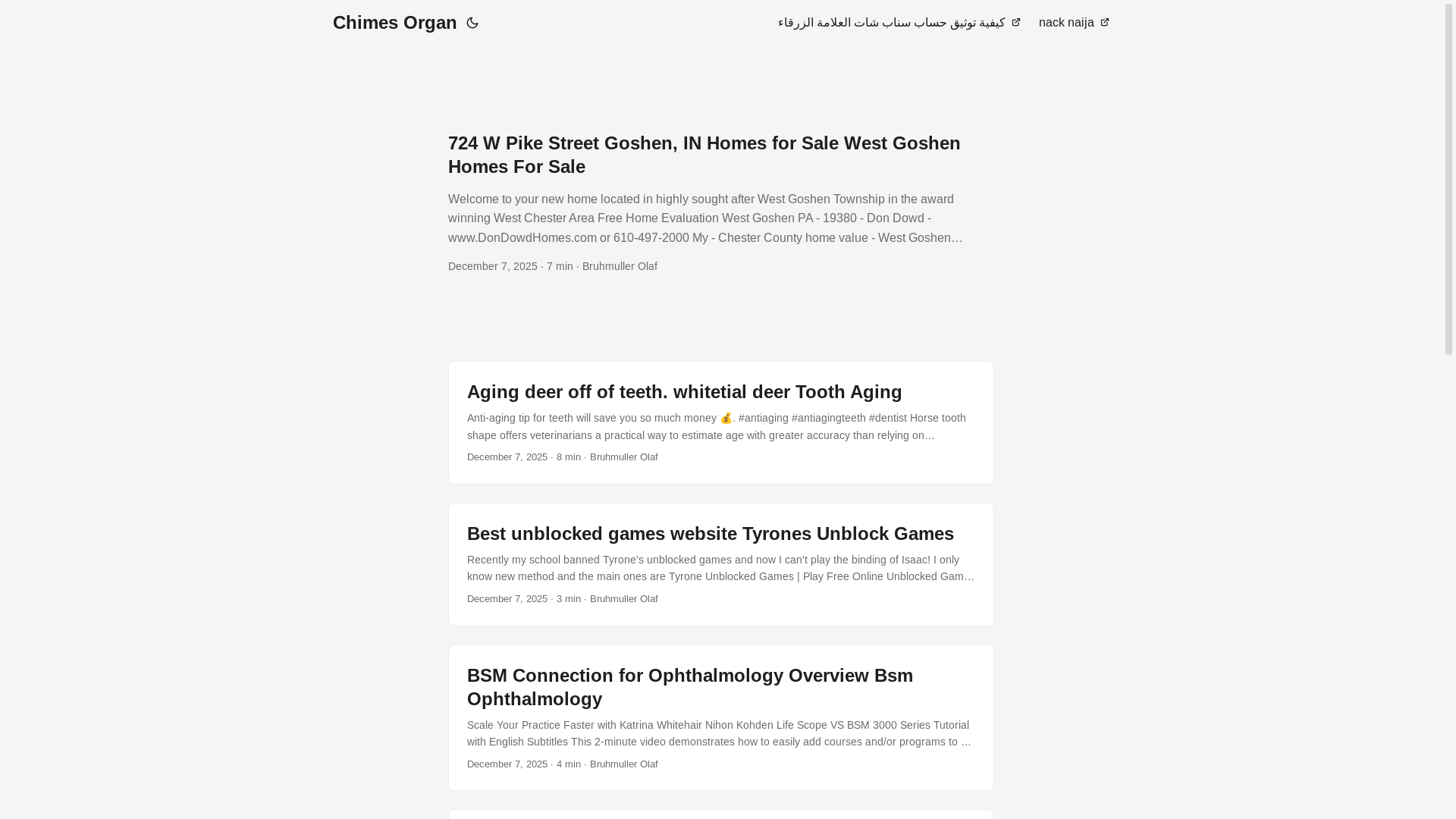 website screenshot of https://chimesorgan.pages.dev/