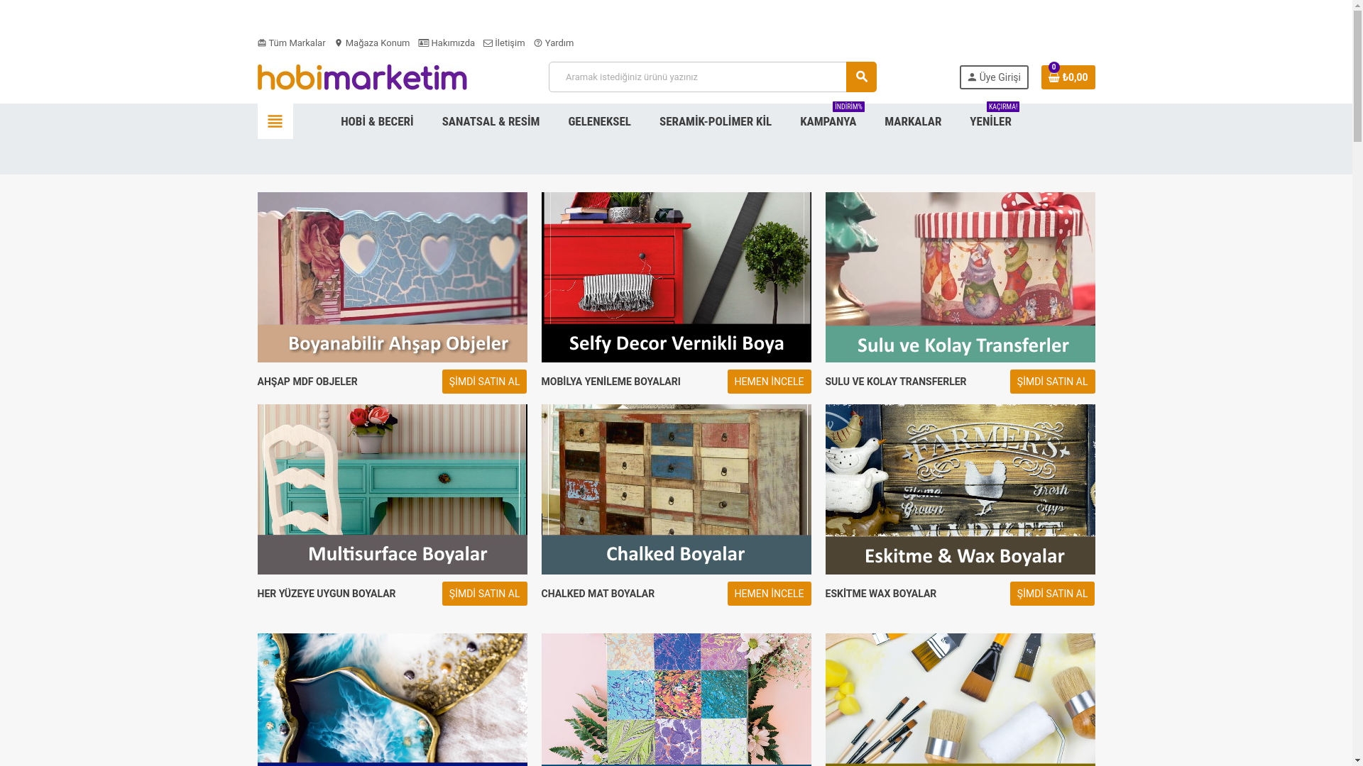 website screenshot of https://hobimarketim.pro/