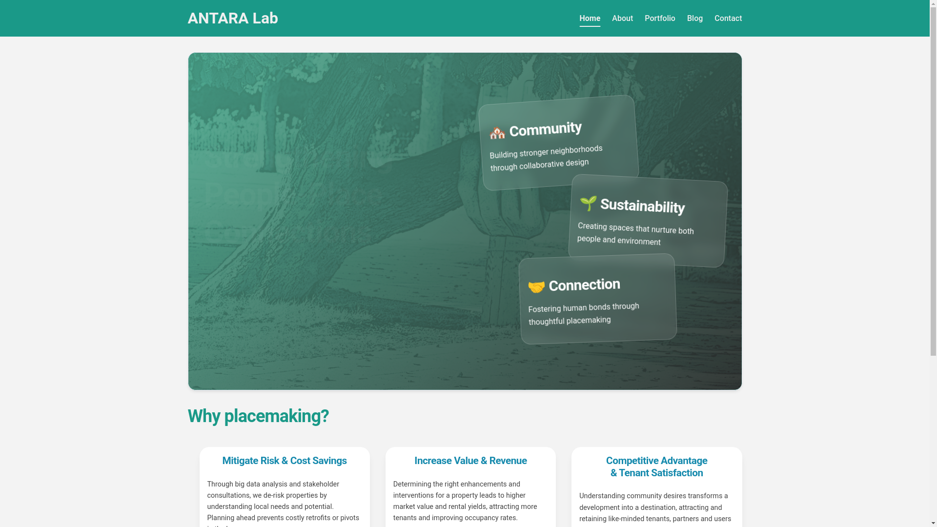 website screenshot of https://antara-lab.pages.dev/