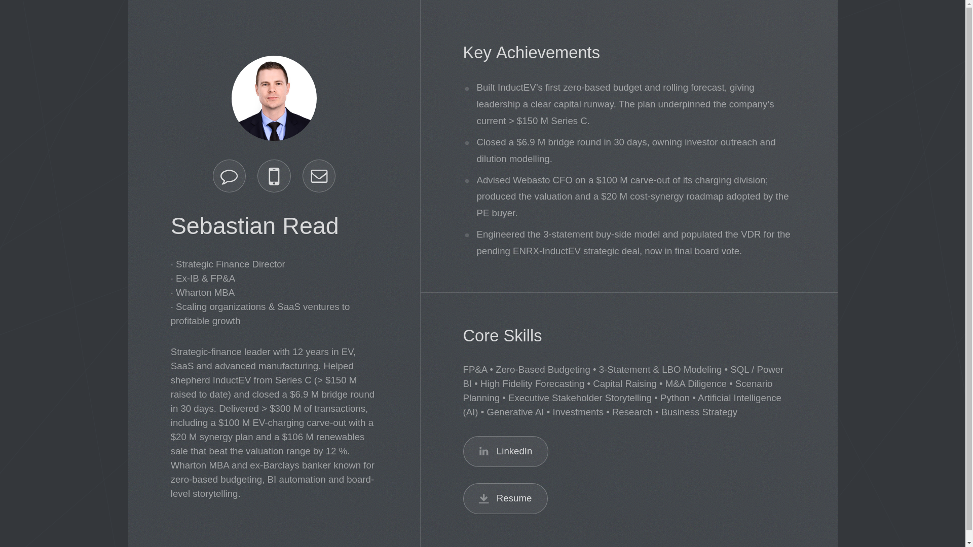 website screenshot of https://sebastian-read.com/
