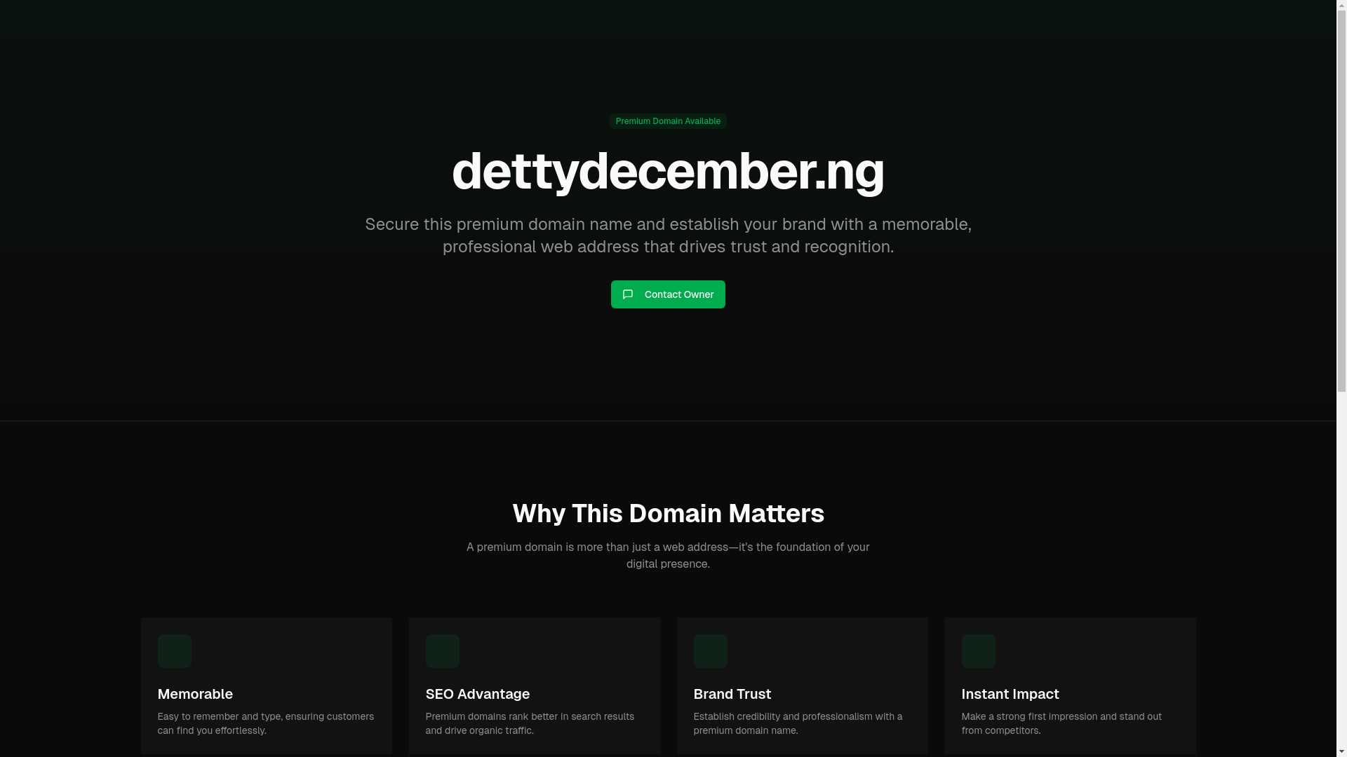 website screenshot of https://dettydecember.ng/