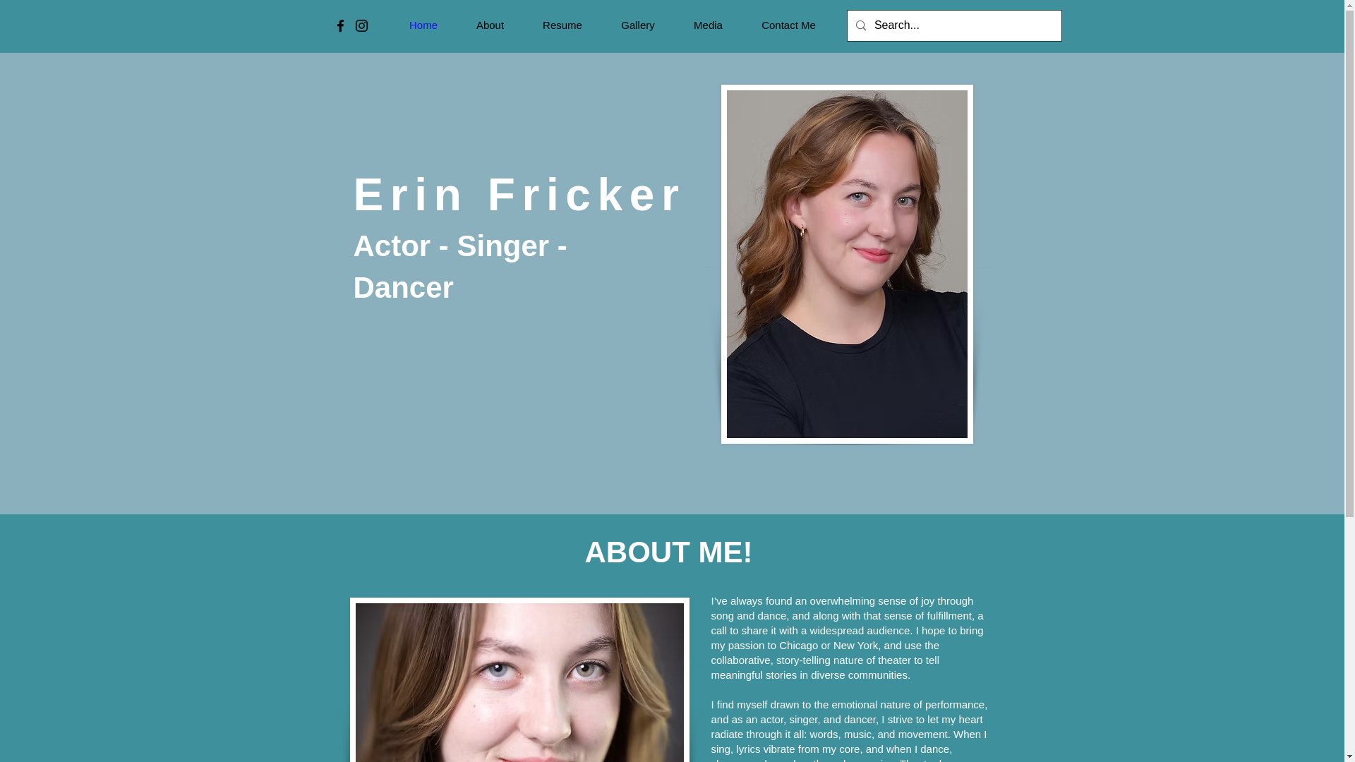 website screenshot of https://erinfricker.com/