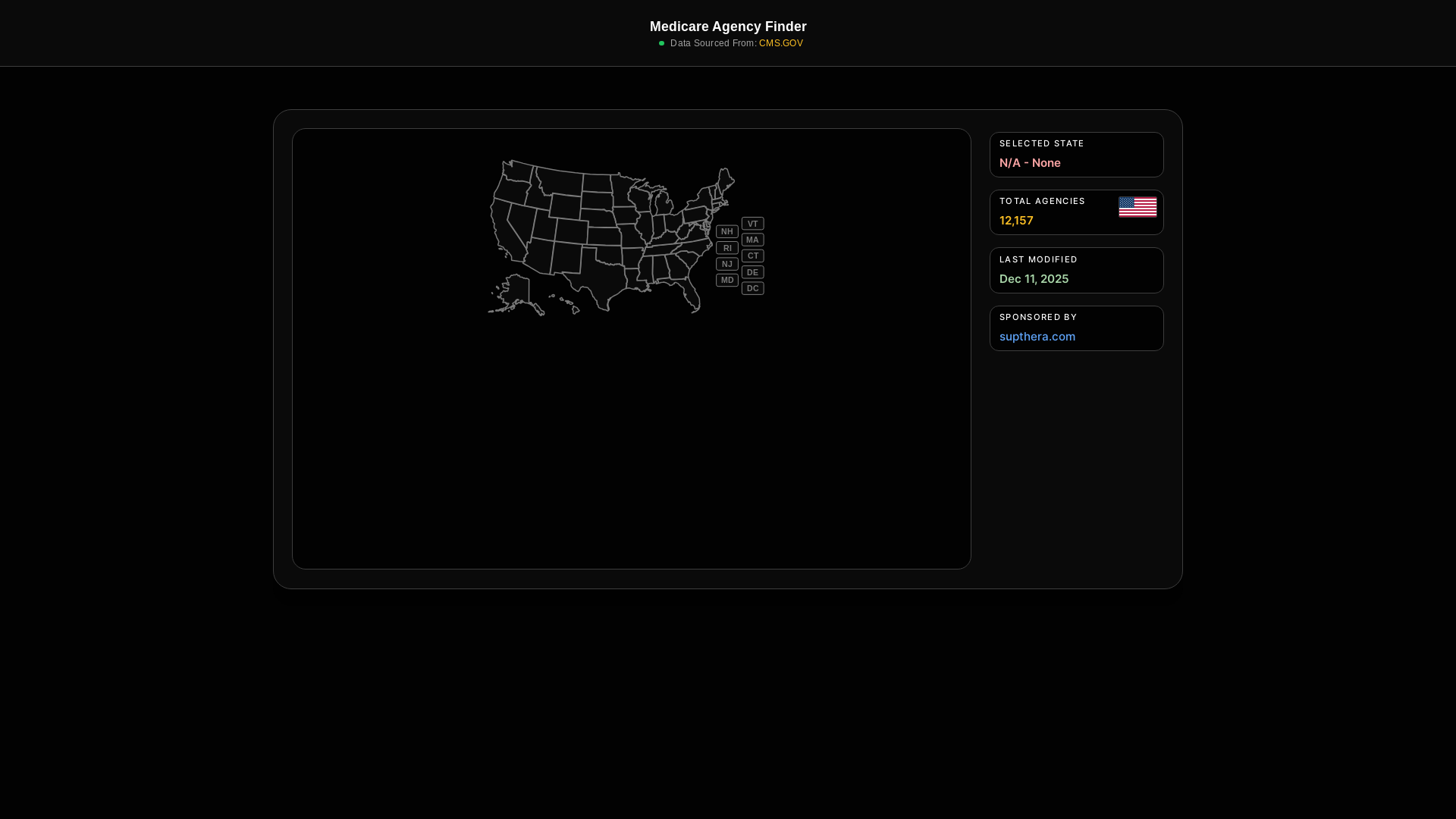 website screenshot of https://medicareagencyfinder.pages.dev/