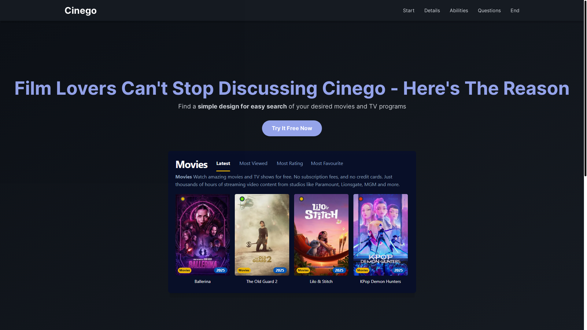 website screenshot of https://cinego-m943.pages.dev/