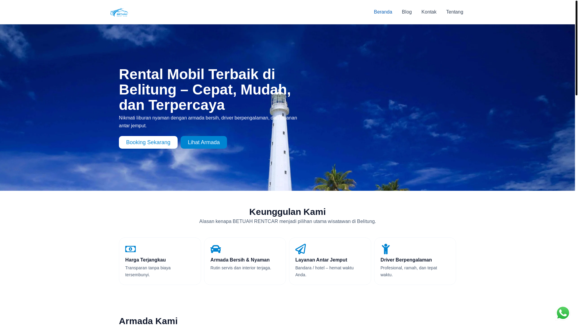 website screenshot of https://betuahrentcar.com/