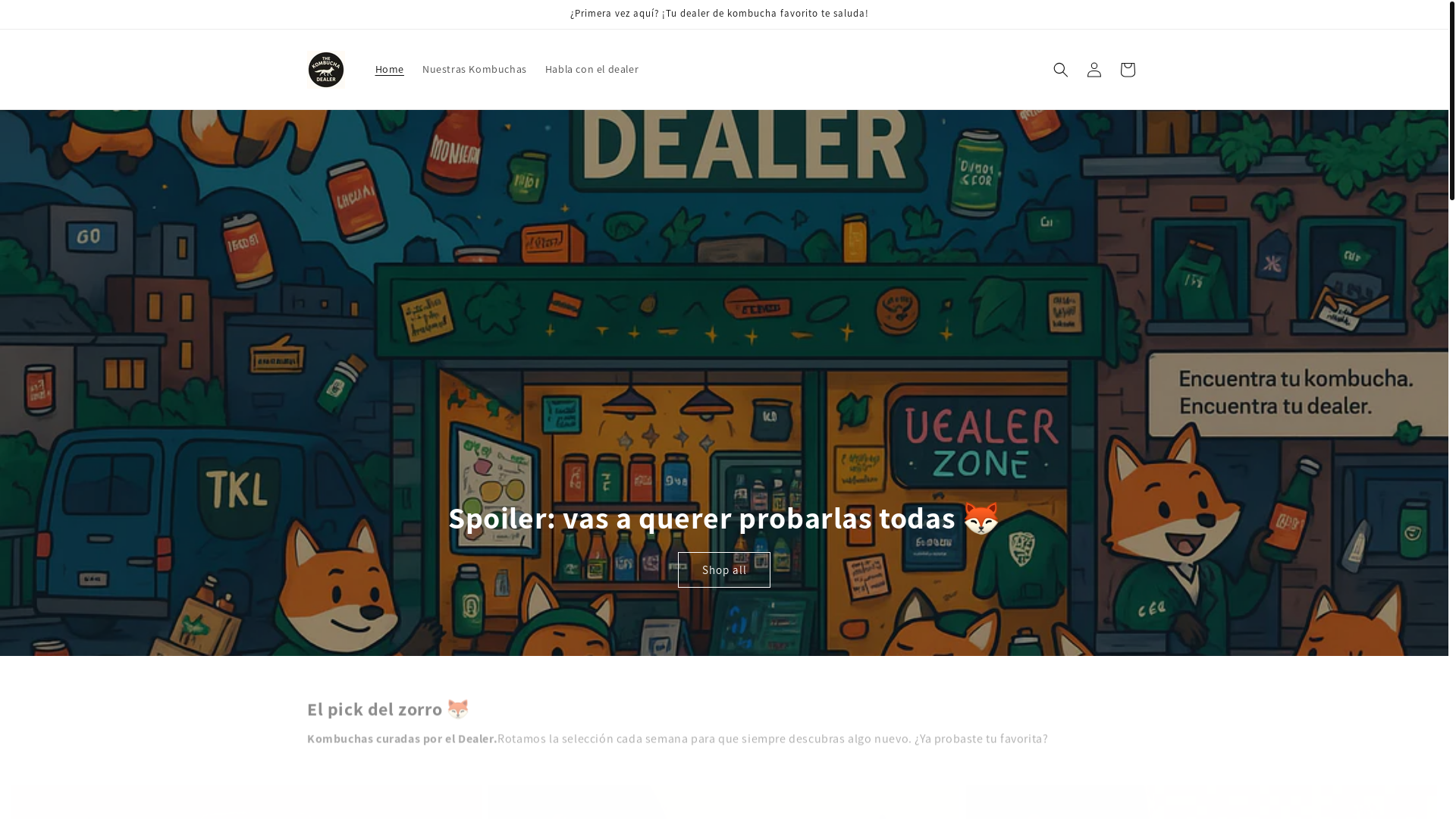 website screenshot of https://thekombuchadealer.com/