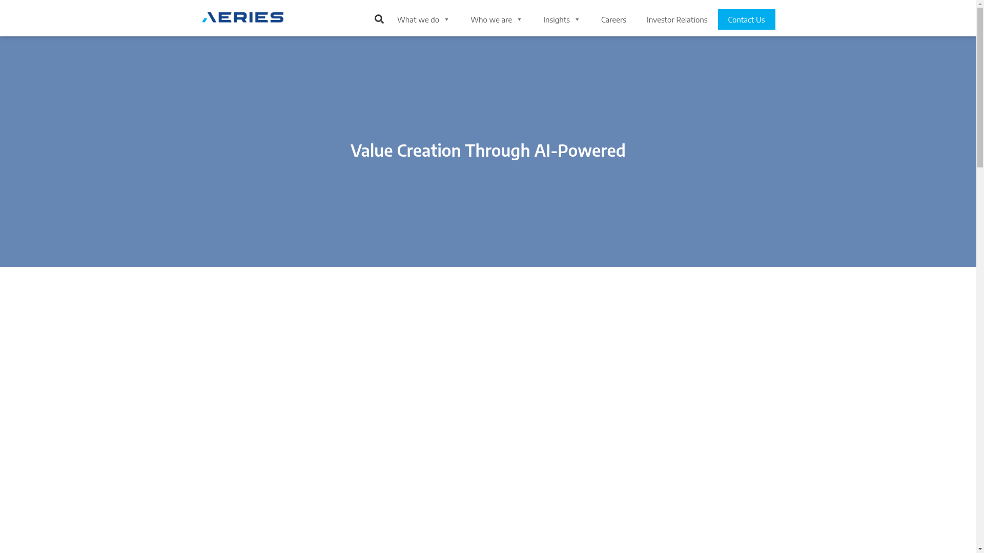 website screenshot of https://aeriestechnology.co.in/