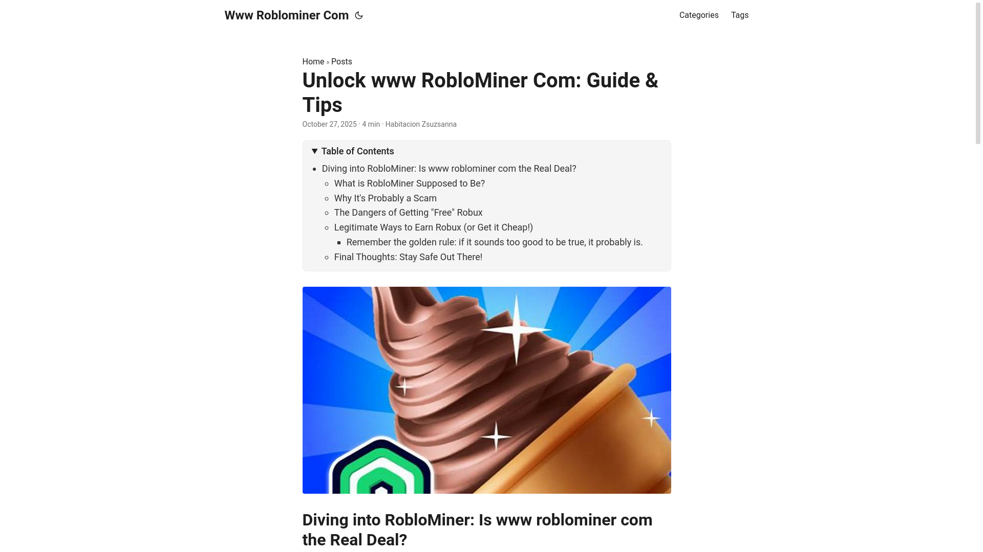 website screenshot of https://www-roblominer-com.pages.dev/