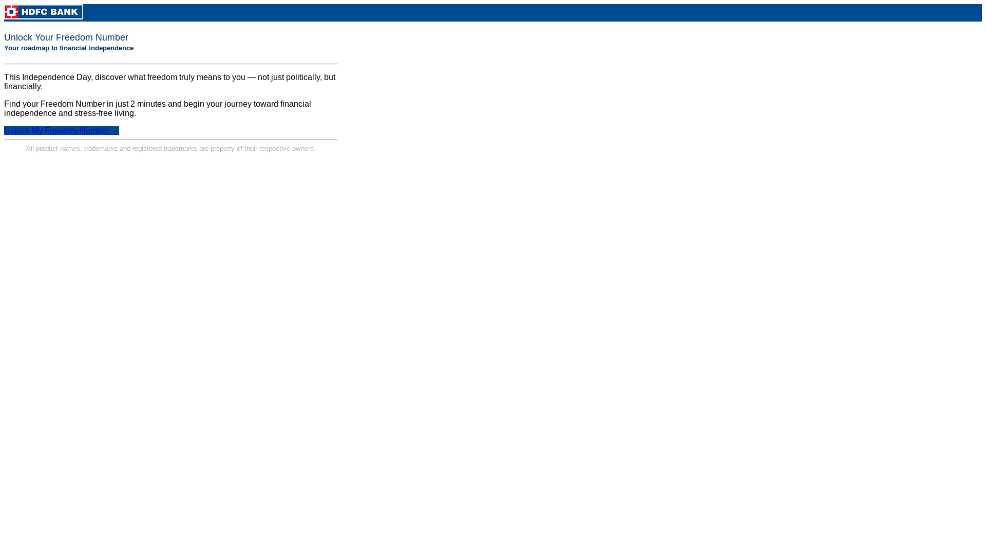 website screenshot of https://unlockfreedom.in/