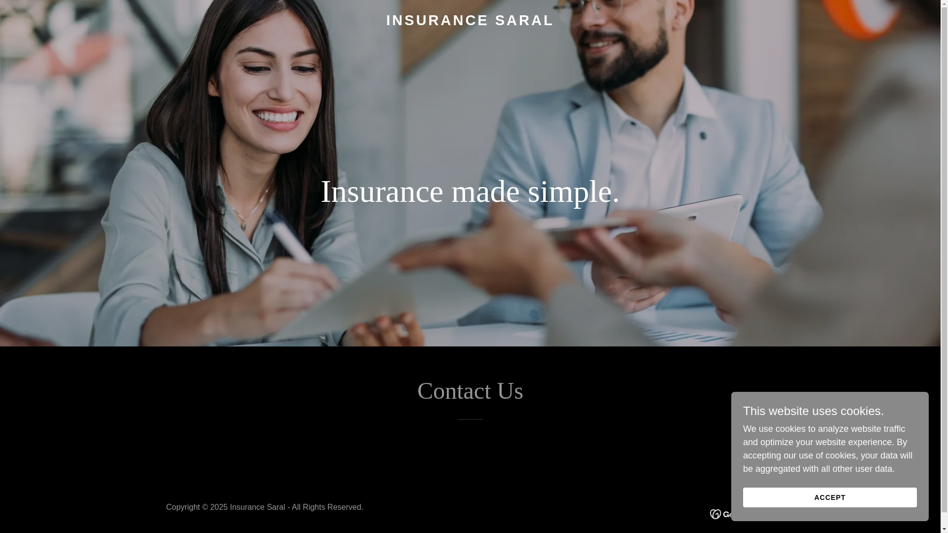 website screenshot of https://insurancesaral.com/
