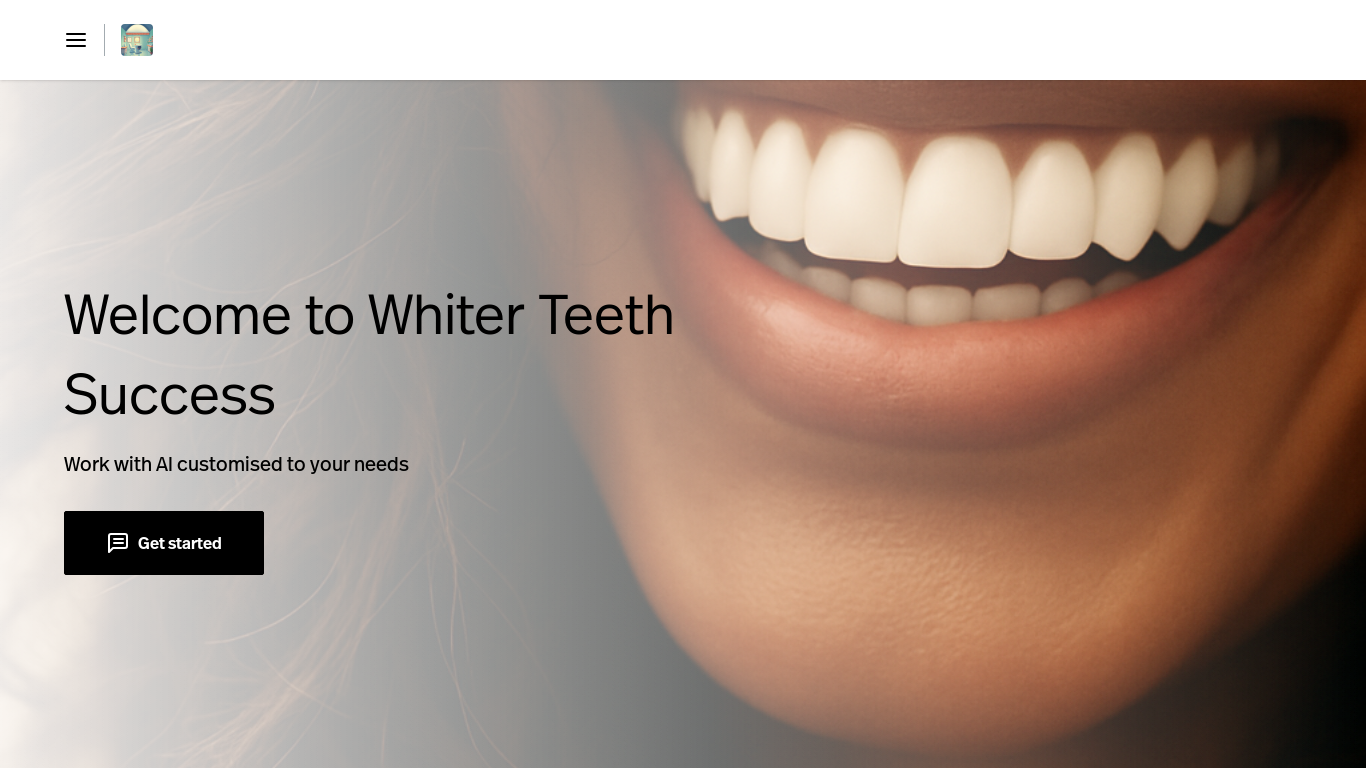 website screenshot of https://whiterteethsuccess.online/