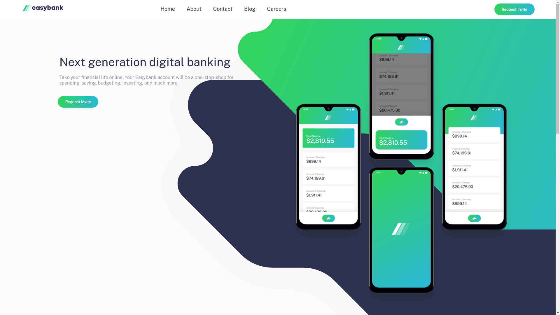 website screenshot of https://easy-bank-theta.vercel.app