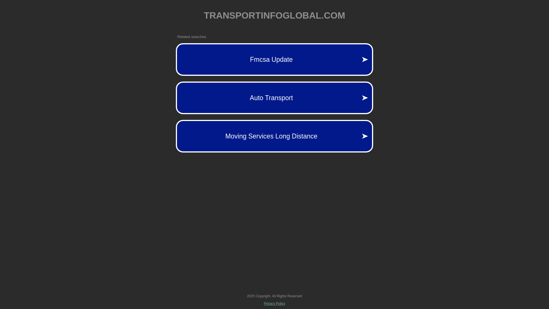 website screenshot of https://transportinfoglobal.com/