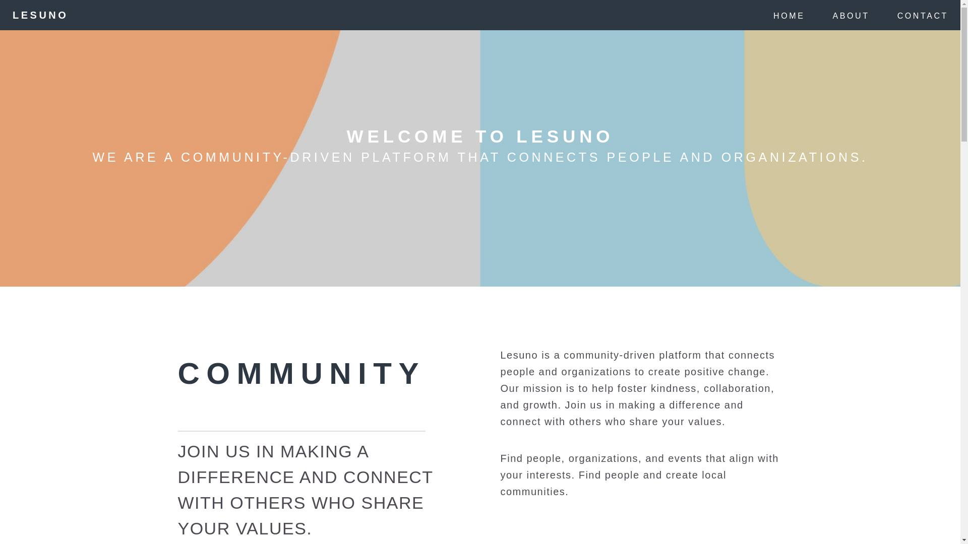 website screenshot of https://lesuno-website.pages.dev/