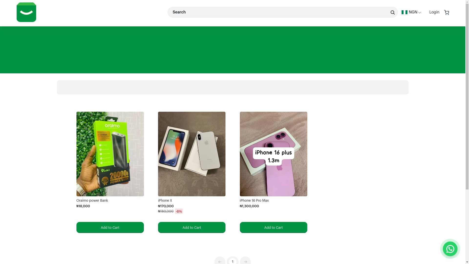 website screenshot of https://nicolesimportandgadets.com.ng/