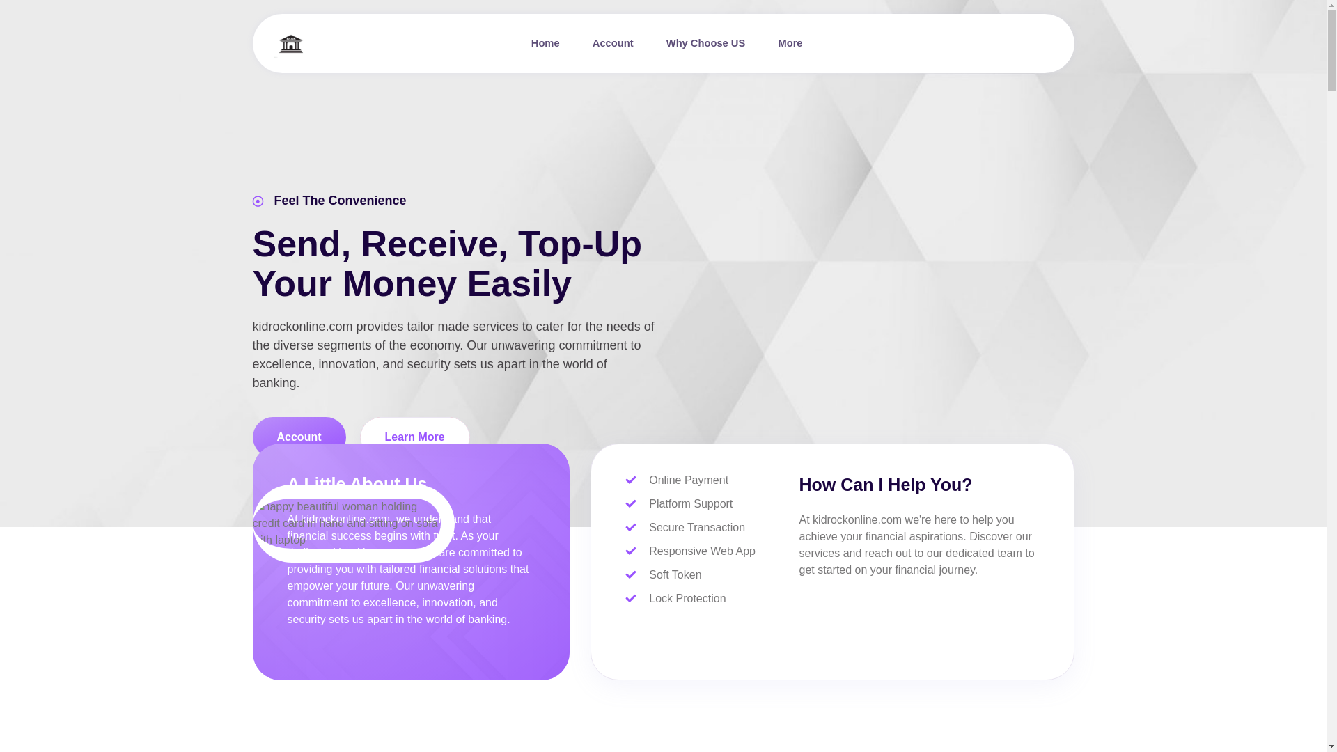 website screenshot of https://kidrockonline.com/