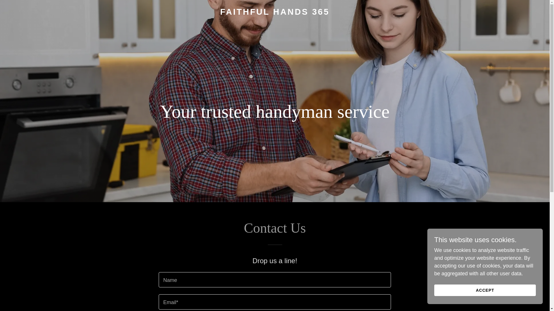 website screenshot of https://faithfulhands365.com/