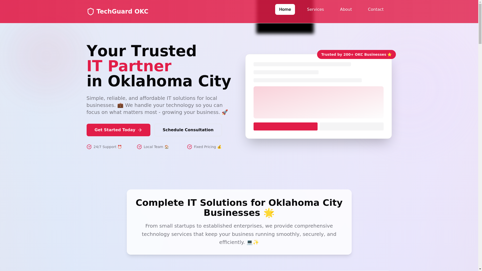 website screenshot of https://techguardokc.pages.dev/