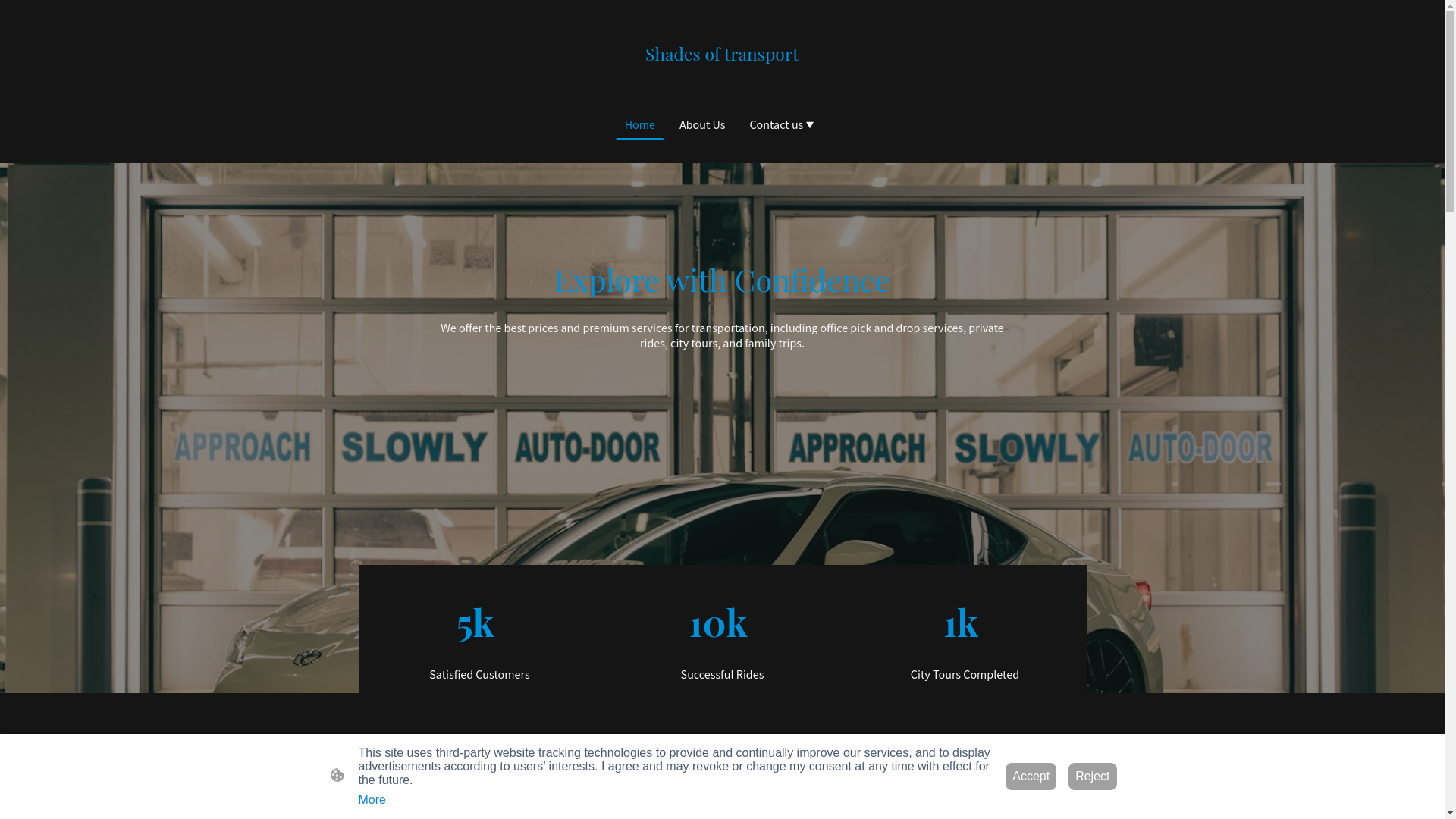 website screenshot of https://shadesoftransport.com/