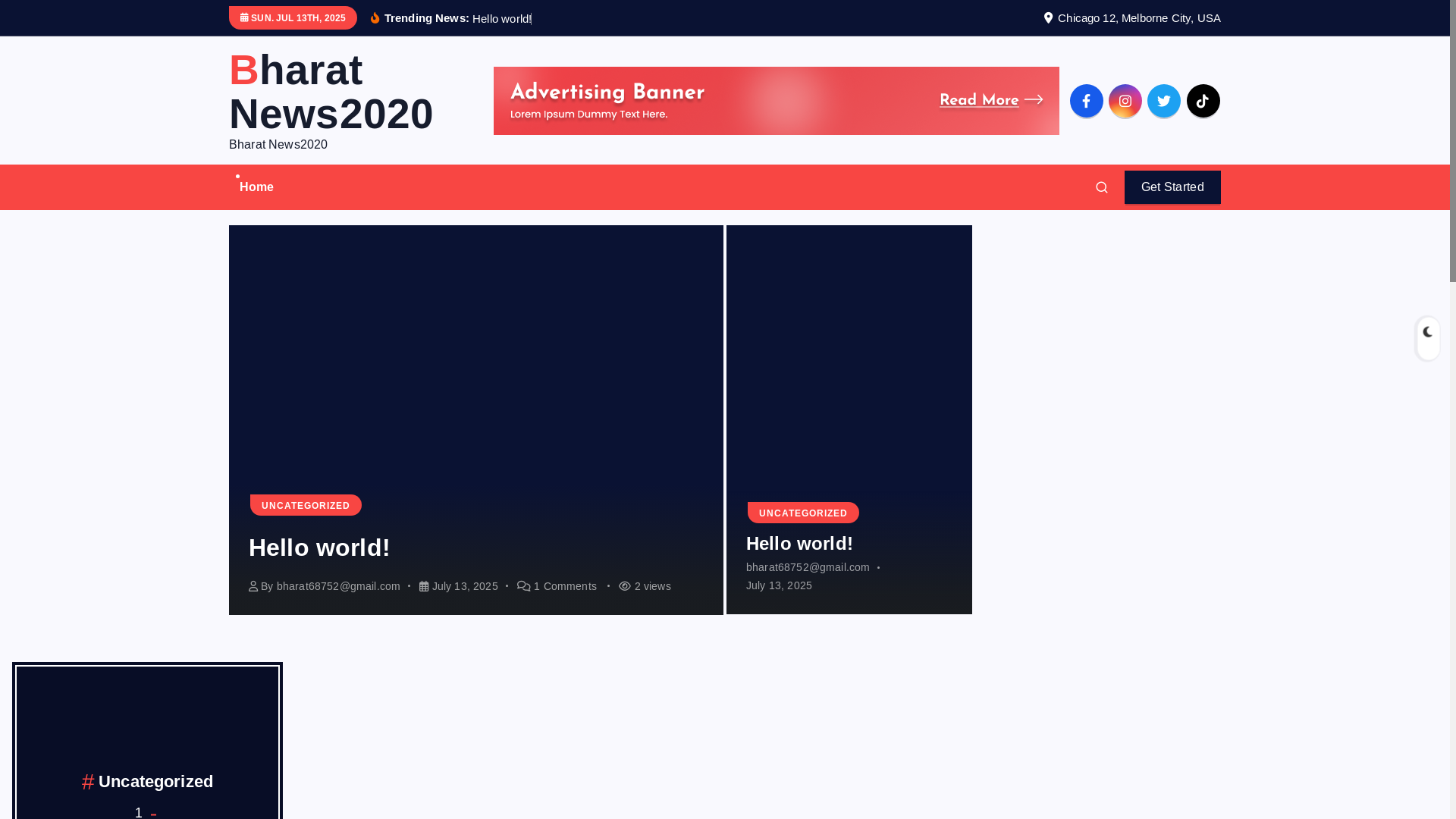 website screenshot of https://bharatnews2020.com/