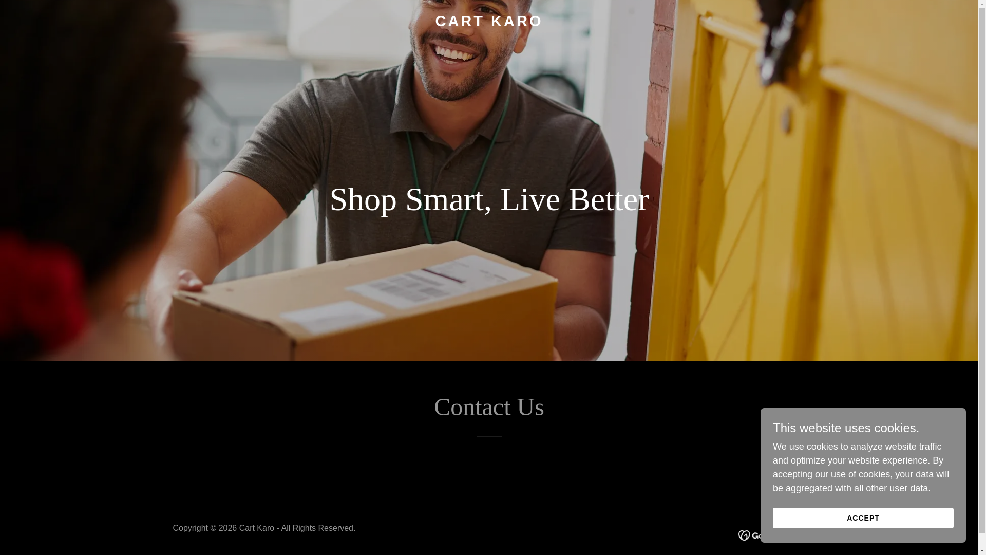 website screenshot of https://cartkaro.co.in/