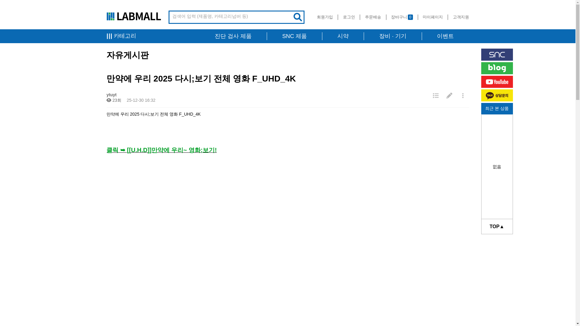 website screenshot of https://www.labmall.co.kr/bbs/board.php?bo_table=free&wr_id=21031