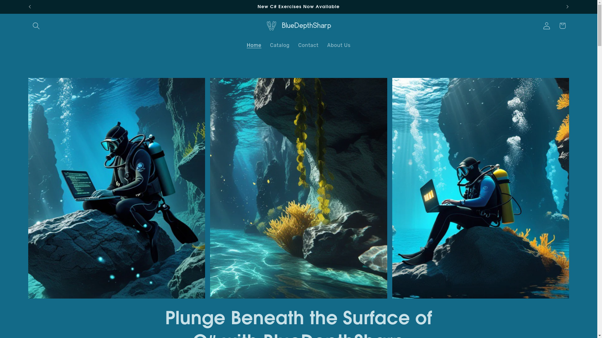 website screenshot of https://bluedepthsharp.org/