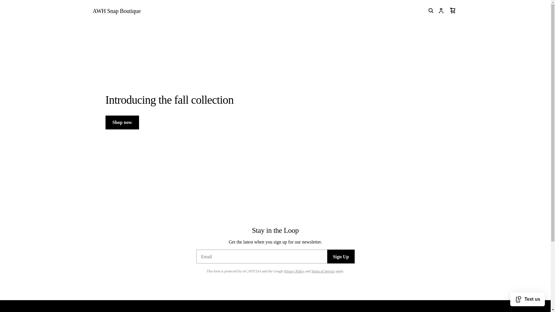 website screenshot of https://awhsnapboutique.com/