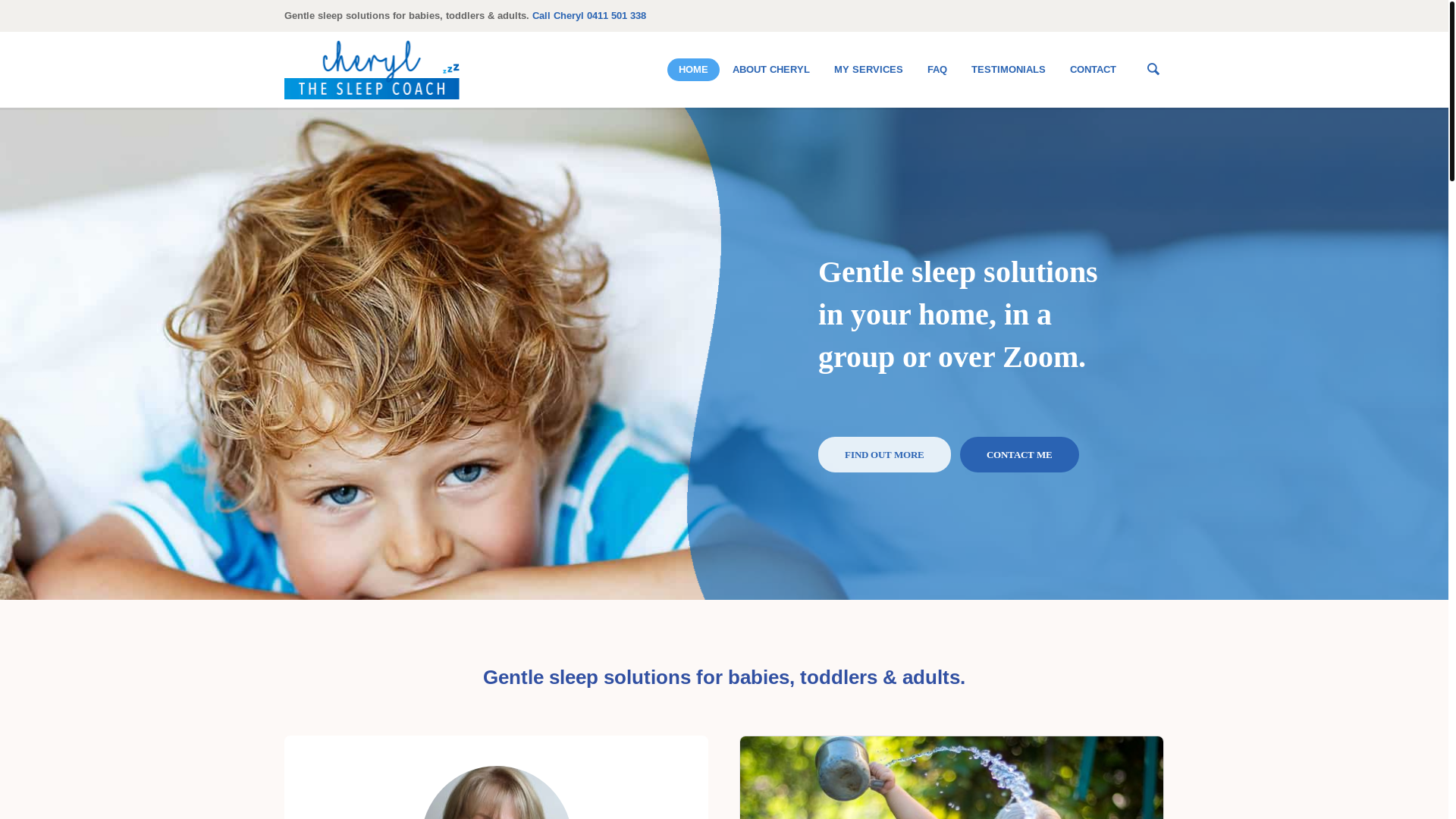 website screenshot of https://cherylthesleepcoach.online/