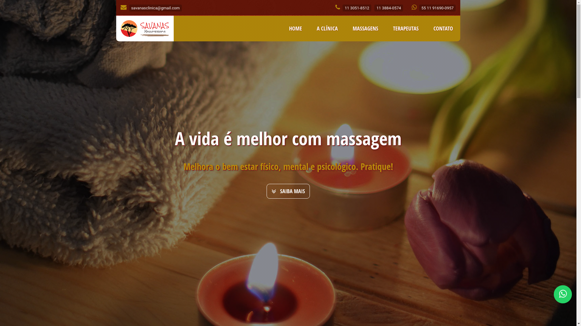 website screenshot of https://clinicasavanas.com.br/