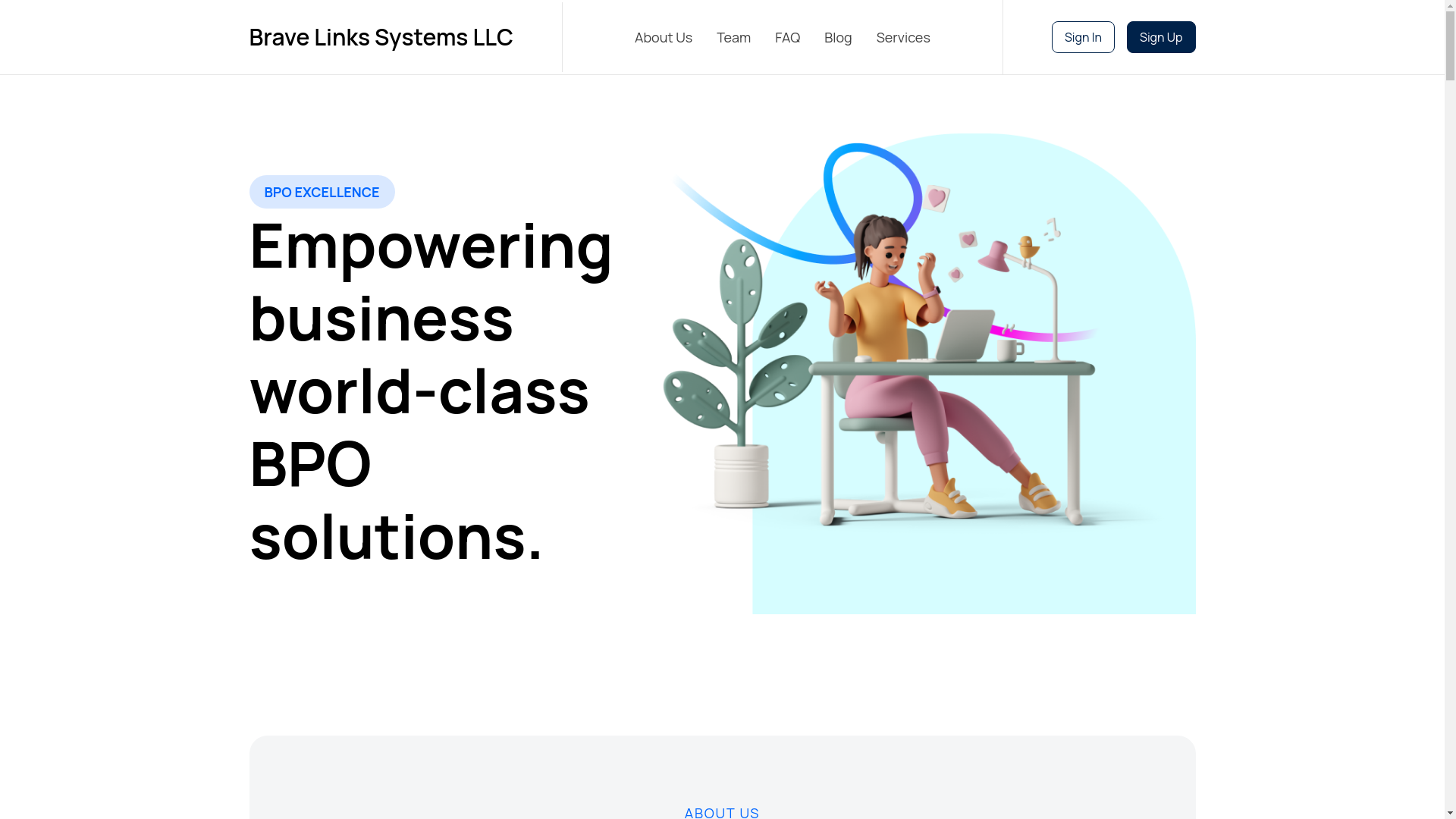 website screenshot of https://bravelinksystemsllc.com/