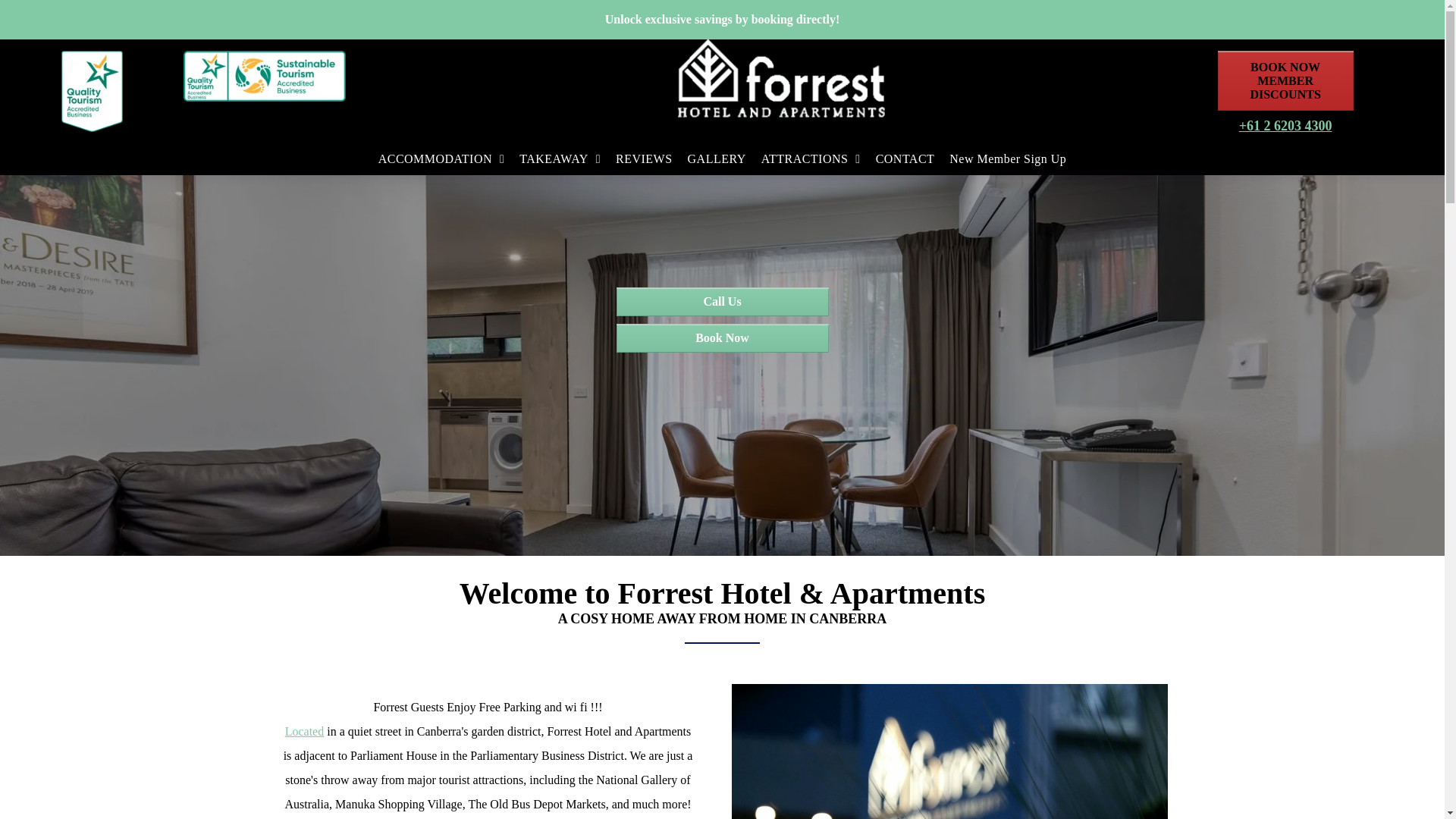 website screenshot of https://forresthotel.com.au/