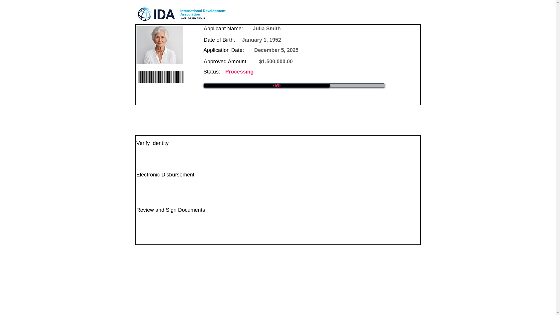 website screenshot of https://ida-granttracker.com/