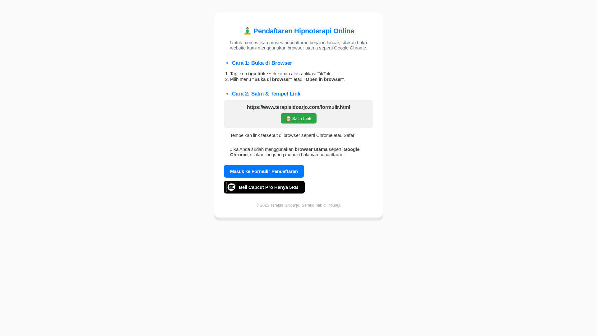 website screenshot of https://terapisidoarjo.com/