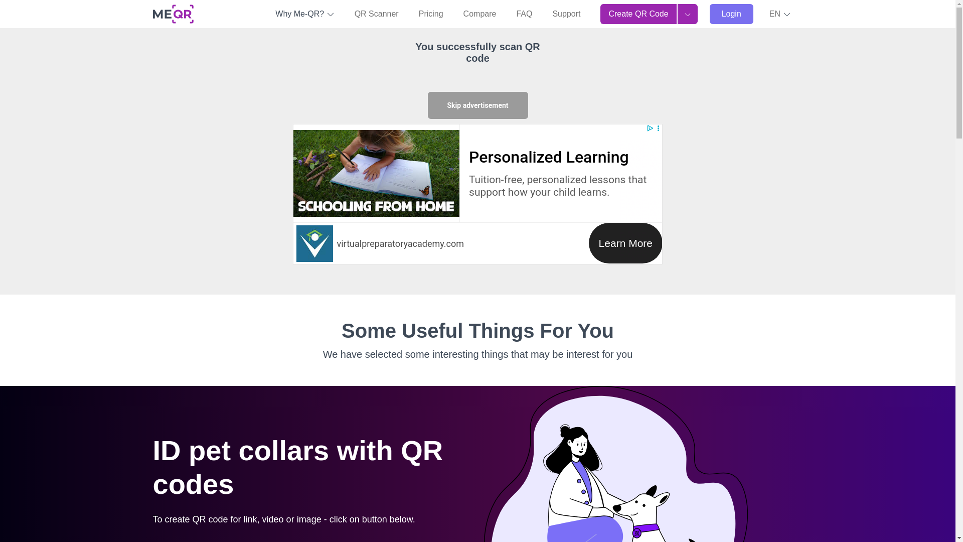 website screenshot of https://qr.me-qr.com/73GzDTm9